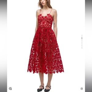 Self Portrait Azaelea Burgundy Midi Dress 4